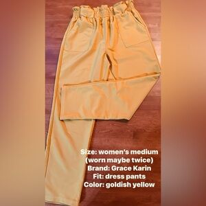 Grace Karin Gold Dress Pants
